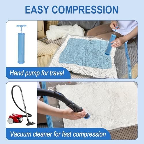 16 Pack Vacuum Storage Bags with Hand Pump - Image 6