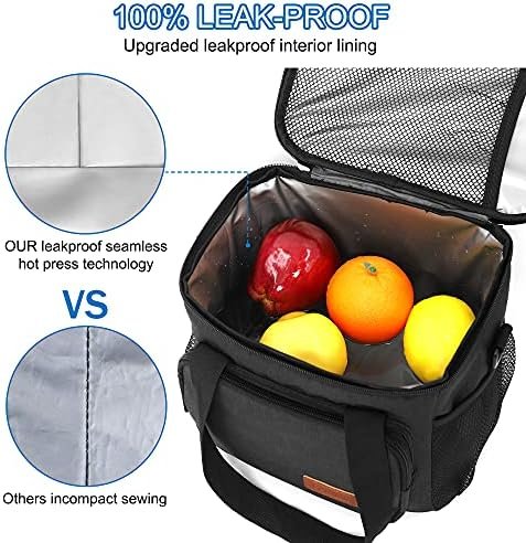 Femuar Reusable Lunch Box for Men/Women - Insulated Lunch Bag Leakproof Lunchbox - Image 5