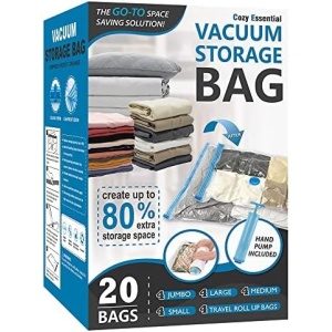 20 Pack Vacuum Storage Bags, Space Saver Bags