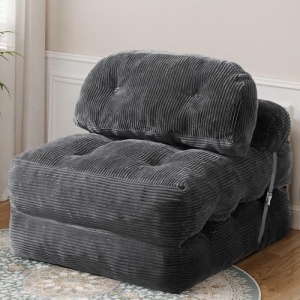 Folding Sofa Bed, Convertible Sleeper Chair with Back Support and Pillow