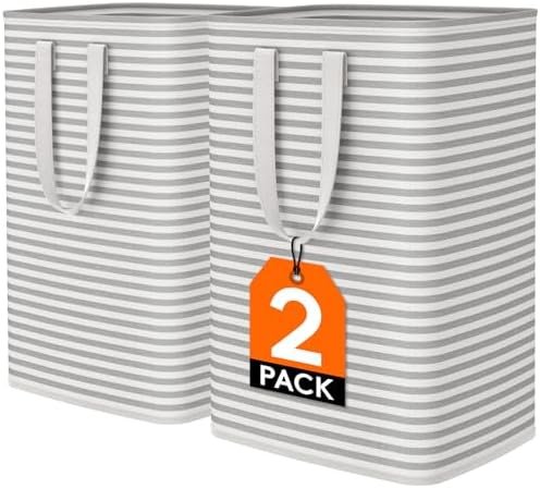 Lifewit 2 Pack Laundry Hamper Large Collapsible Laundry Baskets, Freestanding