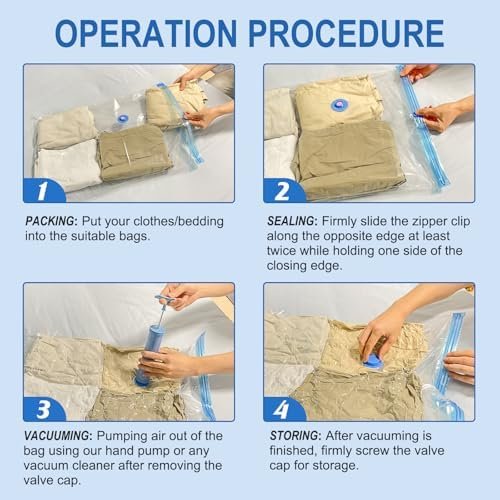 16 Pack Vacuum Storage Bags with Hand Pump - Image 7