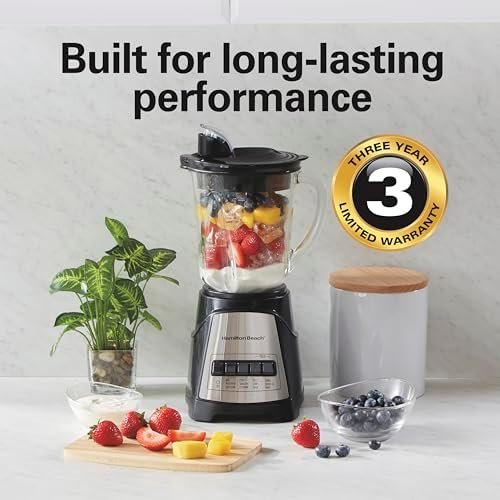 Hamilton Beach Power Elite Wave Action Blender For Smoothies, 40 Oz Glass Jar - Image 7
