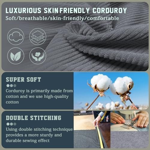 jela Foldable Sofa Bed Large Soft Foam Convertible Sleeper Chair Luxury Corduroy - Image 6