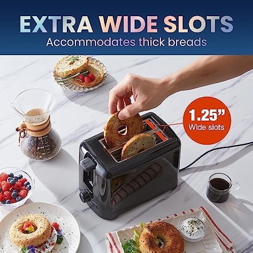 Elite Gourmet ECT1027B Cool Touch Toaster with 6 Temperature Settings & Extra - Image 3
