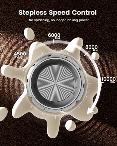 Maestri House Rechargeable Milk Frother with Stepless Speed Control, Handheld - Image 3