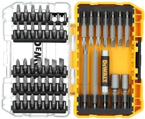 DEWALT Screwdriver Bit Set with Tough Case, 45-Piece (DW2166), Grey/Silver
