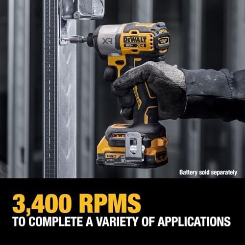 DEWALT 20V MAX XR Impact Driver, Brushless, 1/4", 3-Speed, Bare Tool Only - Image 4
