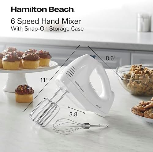 Hamilton Beach 6-Speed Electric Hand Mixer with Whisk, Traditional Beaters - Image 9