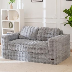 MAXYOYO Loveseat Sofa for Living Room, Small Sofa Couch Tufted Boneless Couch