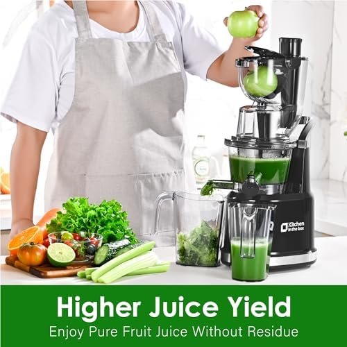 Cold Press Juicer Machines, Kitchen in the Box Slow Masticating Juicers - Image 6