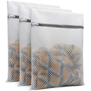 3Pcs Durable Honeycomb Mesh Laundry Bags for Delicates 12 x 16 Inches