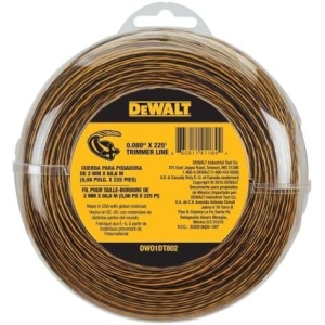 DEWALT Trimmer Line, 225-Foot by 0.080-Inch (DWO1DT802)