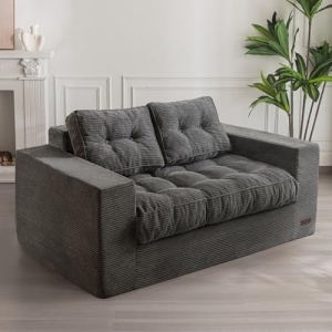 MAXYOYO Bean Bag Chair for Adults, Upholstered Floor Sofa with Armrests