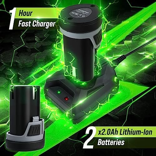 WORKPRO 12V 40 Ft-lbs Power Ratchet Wrench Kit with 10-Piece Socket Accessory - Image 6