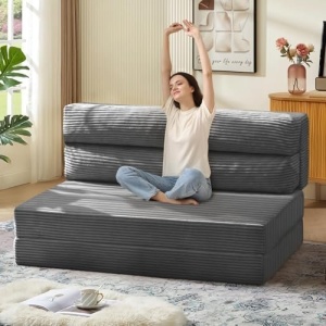 Folding Sofa Bed, Convertible Sleeper Chair with Pilow Foldable Matress