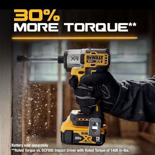 DEWALT 20V MAX XR Impact Driver, Brushless, 1/4", 3-Speed, Bare Tool Only - Image 3