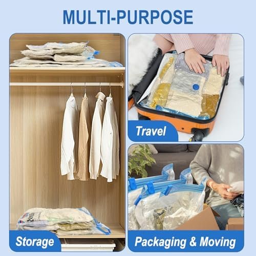16 Pack Vacuum Storage Bags with Hand Pump - Image 4