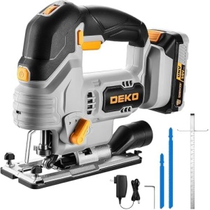 Jig Saw Cordless Electric Tool: DEKOPRO 20V Power Jigsaw with LED Light