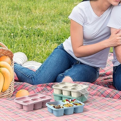 Bento Box Adult Lunch Box - 4 Pack, 5 - Compartment Meal Prep Container - Image 7