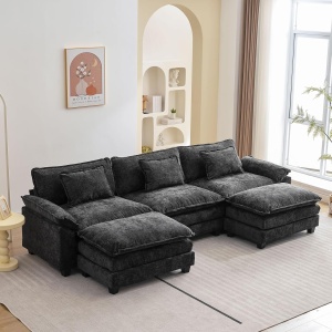 Modular Sectional Sofa, Comfy Cloud Couch Sectional Sofa