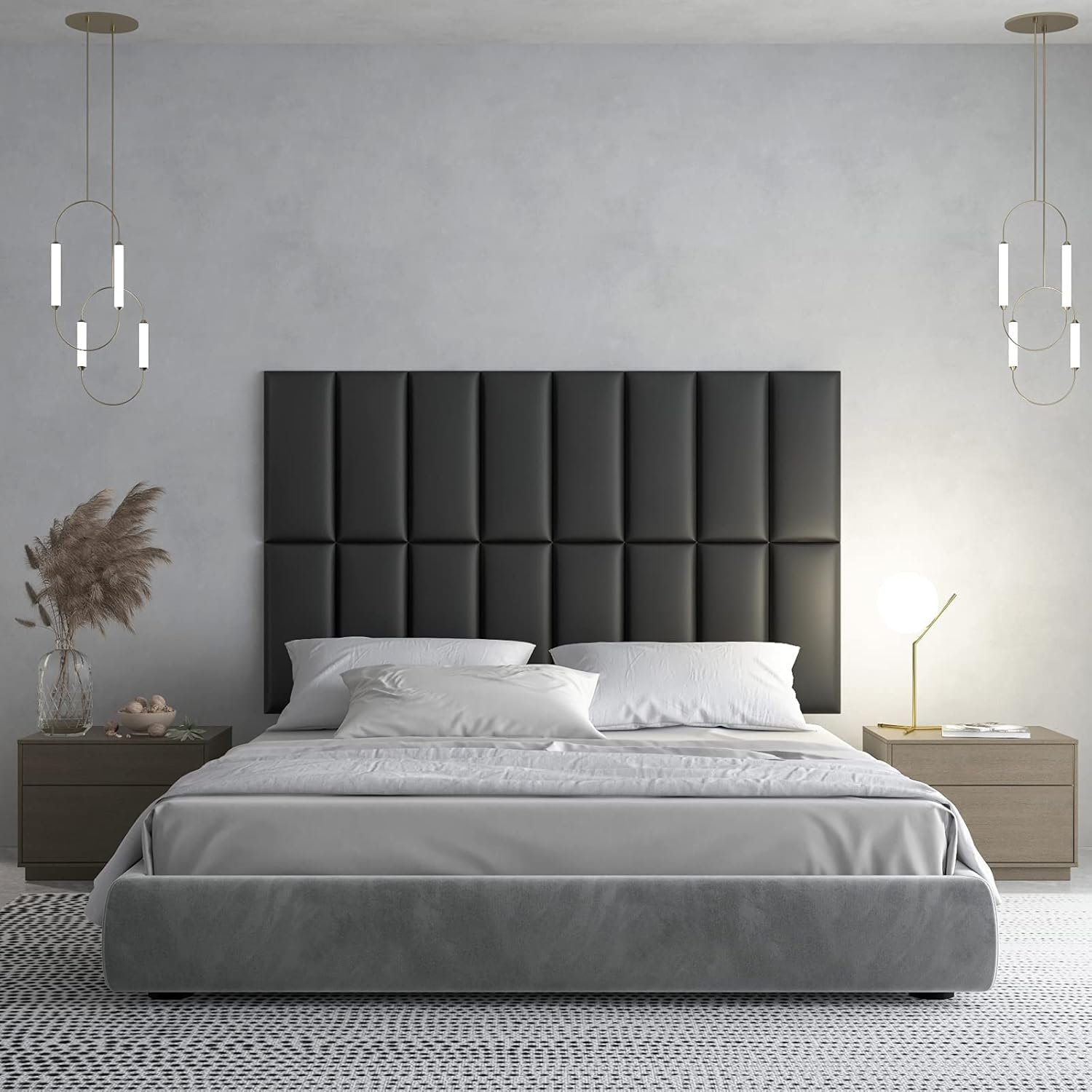 Art3d Peel and Stick Headboard for Queen and King in Black - Image 2