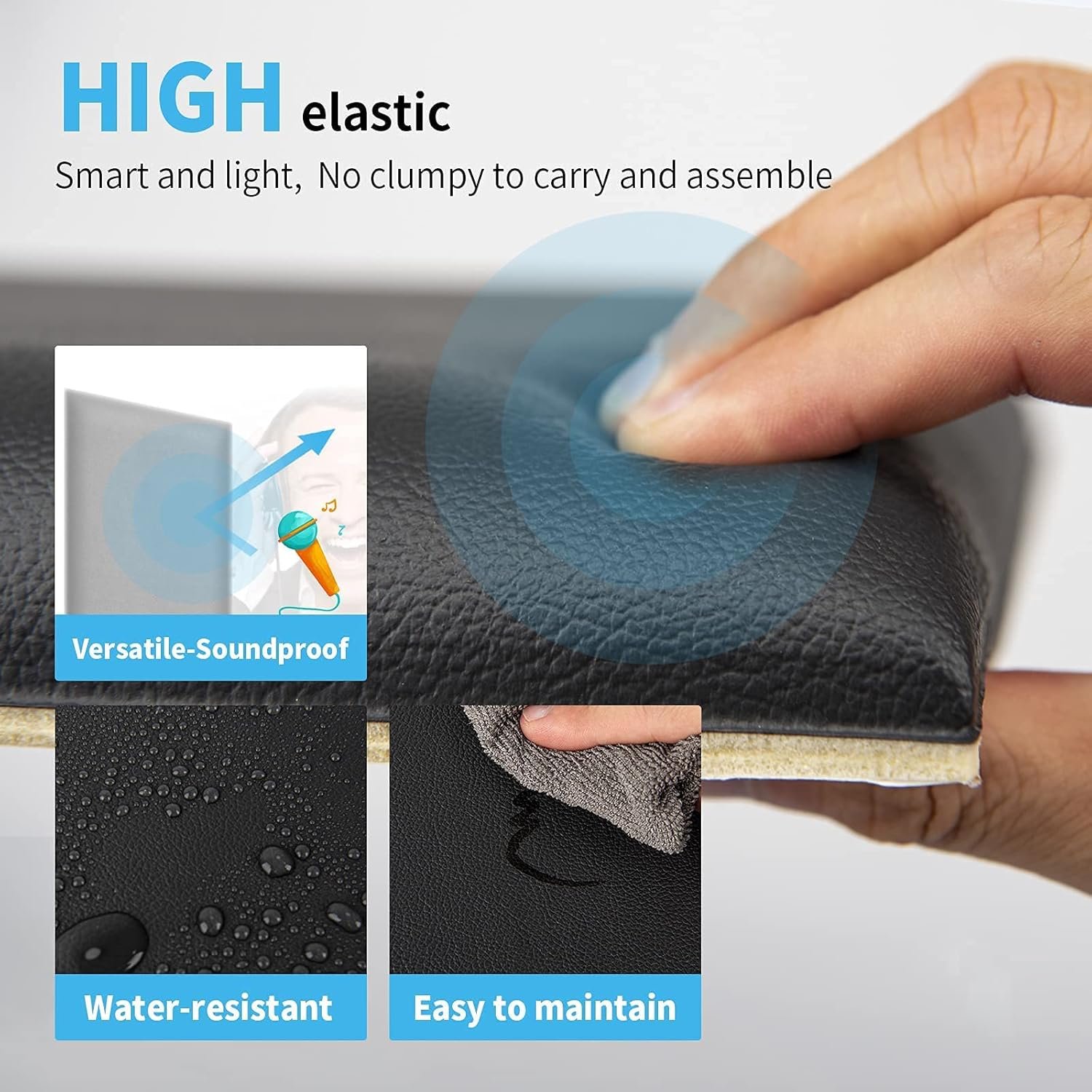 Art3d Peel and Stick Headboard for Queen and King in Black - Image 5