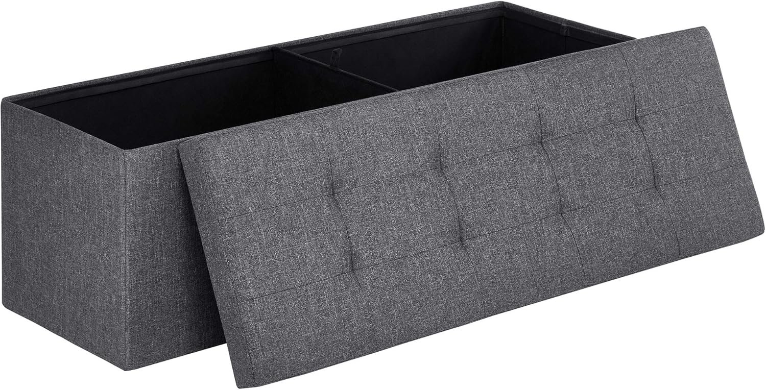 SONGMICS MAZIE Collection - 43 Inches Folding Storage Ottoman Bench