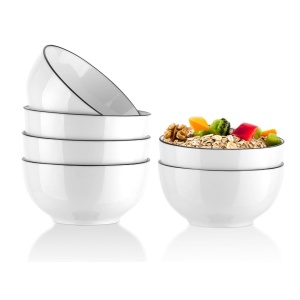 YOLIFE 26 Ounce Cereal Bowls, Ceramic Soup Bowls Set of 6