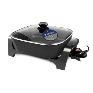 ELITE GOURMET Extra Deep 12"x12"x3.2" (7.5Qt.) Scratch Resistant Dishwasher Safe