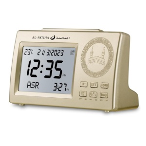 OUD BUKHOOR Muslim Azan Clock, Azan Table Prayer Clock with LCD Display, Azan Alarm Clock