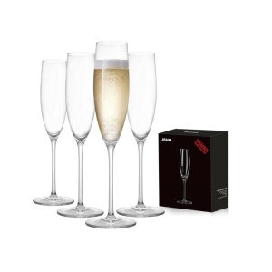 JBHO Champagne Glasses-Elegant Flutes-Gift-Box-Hand Blown Champagne Flutes Glass