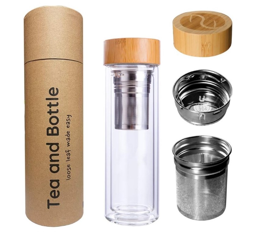 TEA & BOTTLE Premium Cold Brew Strainer Bottle