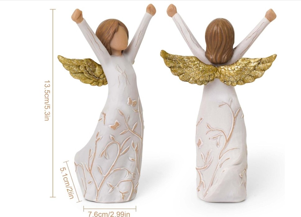 CUAYAES Courage Angel Figurines Healing Gifts for Women Congratulations New Beginnings - Image 2