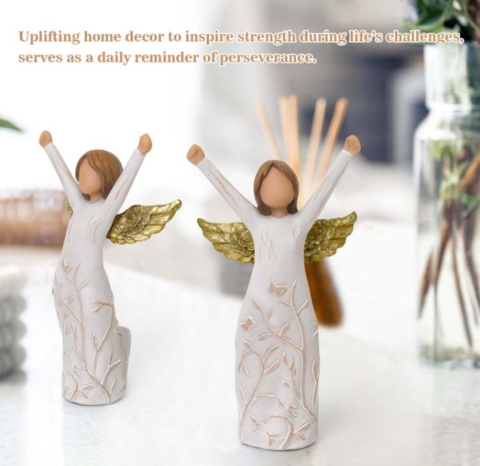 CUAYAES Courage Angel Figurines Healing Gifts for Women Congratulations New Beginnings - Image 4