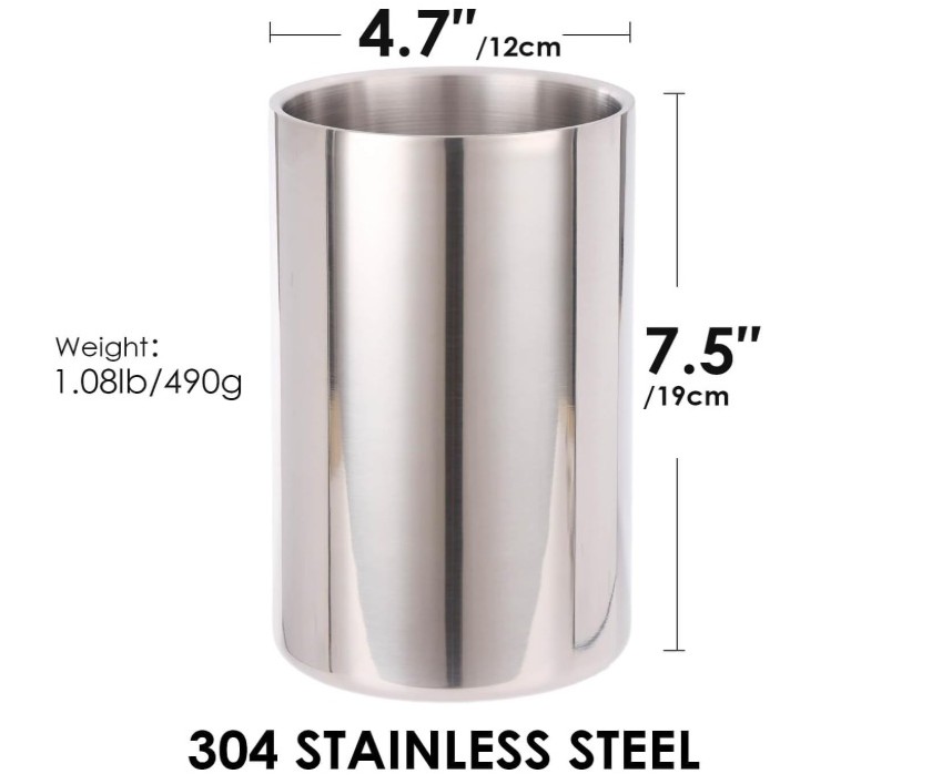 STANDCN Stainless Steel Sleek Kitchen Utensil Holder for Countertop - Image 2