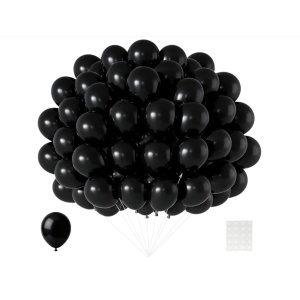 PATIMATE Black Balloons 150 Pack 5 Inch Matte Black Latex Balloons