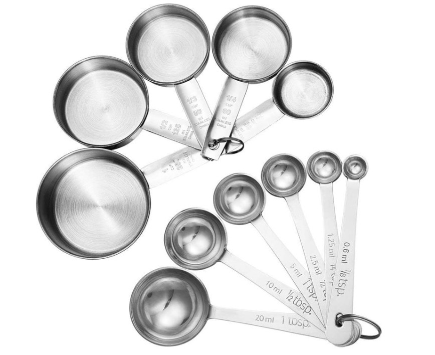 ACCMOR 11 Piece Stainless Steel Measuring Spoons Cups Set