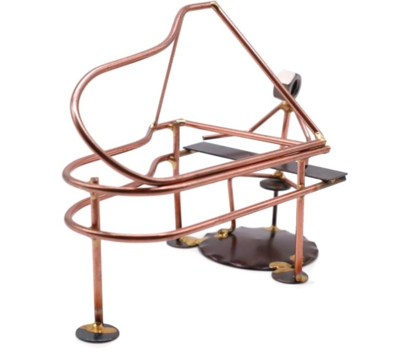 ROCK CREEK METAL CRAFT Grand Piano Collectible Handmade Metal Art Figurine - Image 3