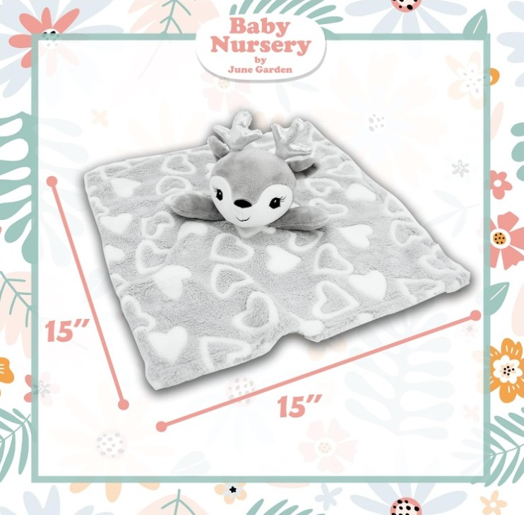 JUNE GARDEN Cozy Dream Fleece Baby Security Blanket