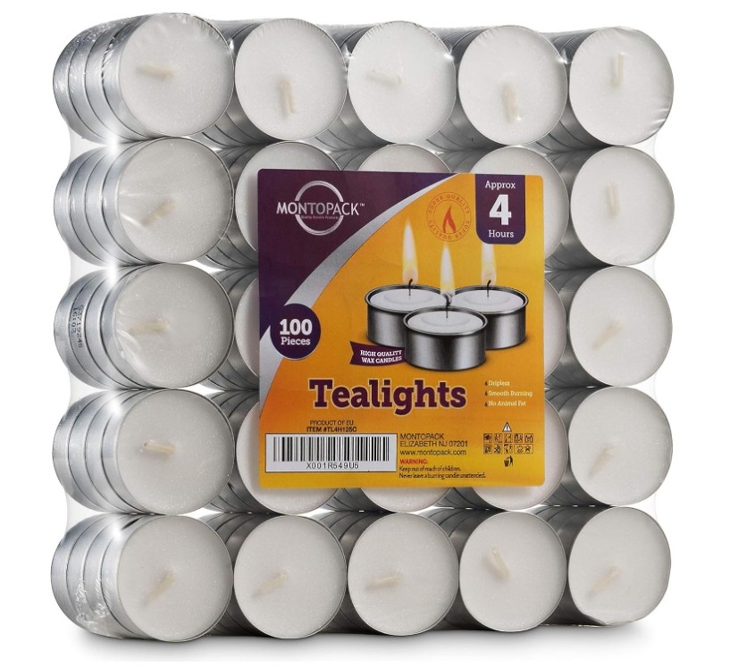 MONTOPACK Unscented Tea Light Candles 100 Pack | 4 hours, White, Smokeless, Dripless Small Votive Paraffin Tealights | Long-Lasting for Home - Image 4