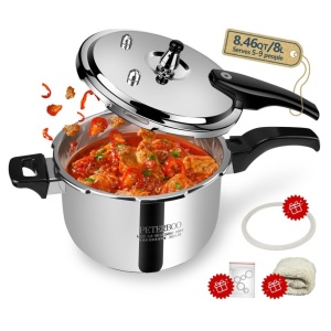 PETERBOO Premium Stainless Steel Pressure cooker 8 qt+