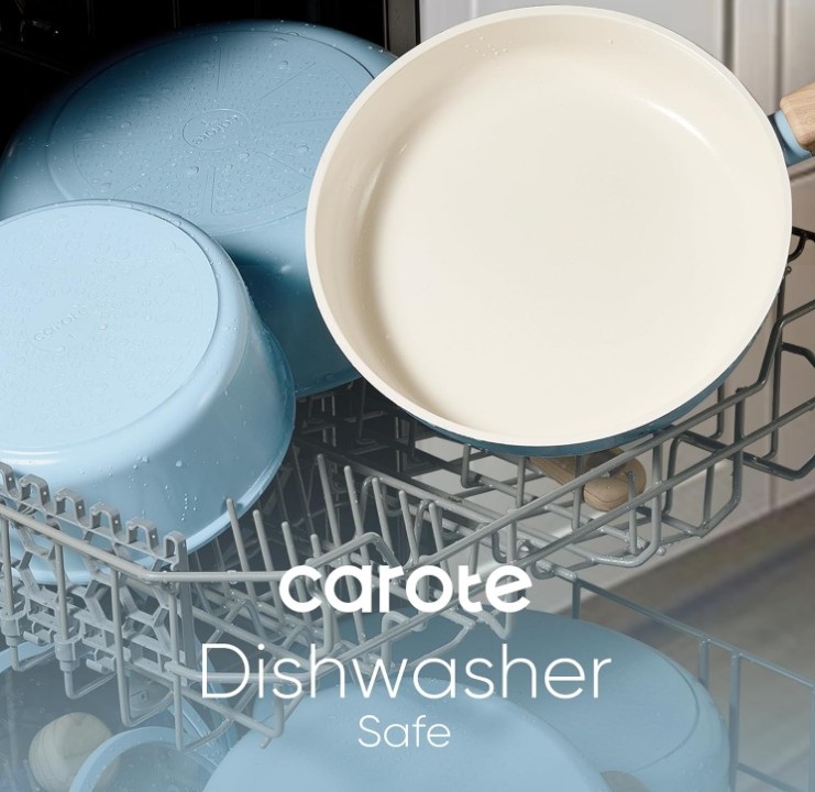 CAROTE 24pcs Ceramic Cookware Set, Pots and Pans Non Stick Kitchen Cookware Sets - Image 2