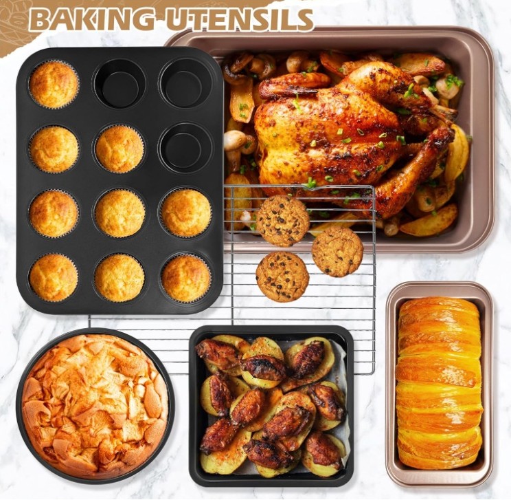 DIPANIST 15pcs Nonstick Bakeware Set - Image 2