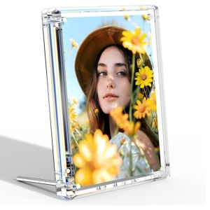 NIUBEE 5x7 Acrylic Picture Frames, Portrait and Landscape Magnetic Family Thick Desktop Frame