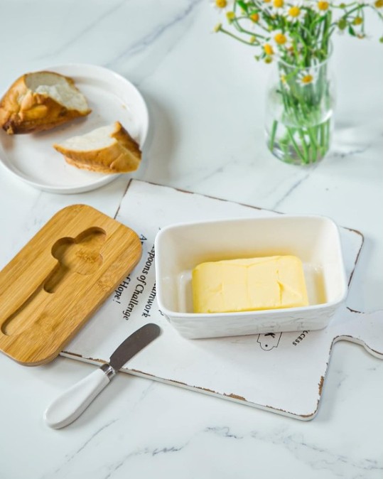 WTISAN Butter Dish with Lid: Large Butter Dish for Countertop - Image 4