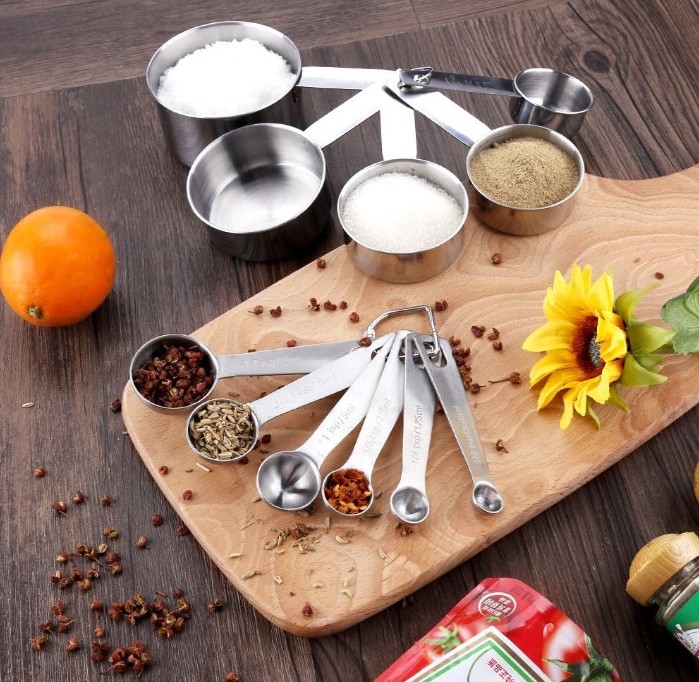 ACCMOR 11 Piece Stainless Steel Measuring Spoons Cups Set - Image 2