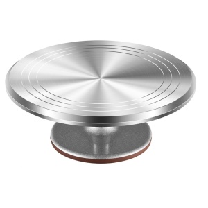 KOOTEK Aluminium Alloy Revolving Cake Stand 12 Inch Rotating Cake Turntable for Cake