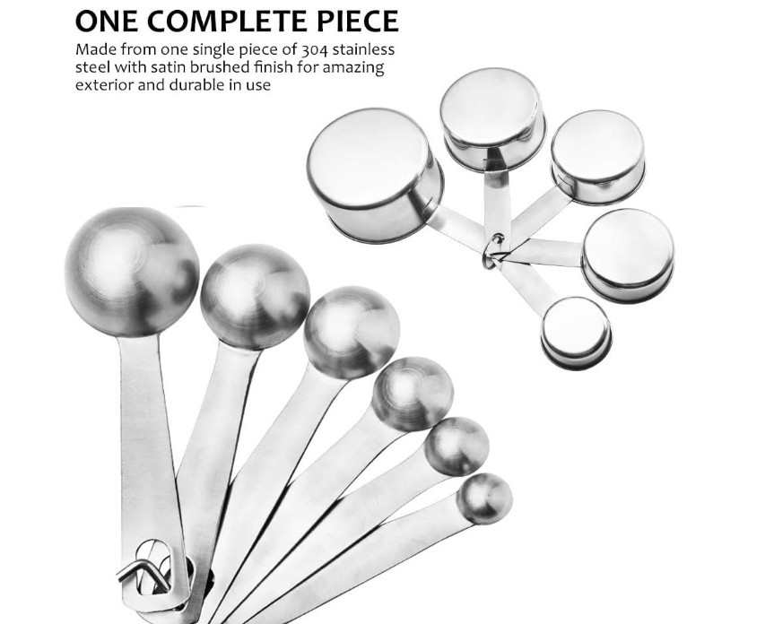 ACCMOR 11 Piece Stainless Steel Measuring Spoons Cups Set - Image 5