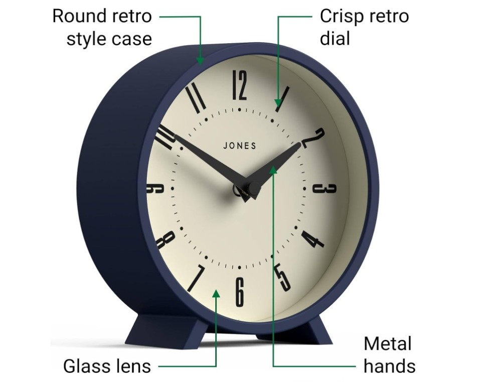 JONES CLOCKS® Venus Desk Clock | Modern Round Design - Image 4